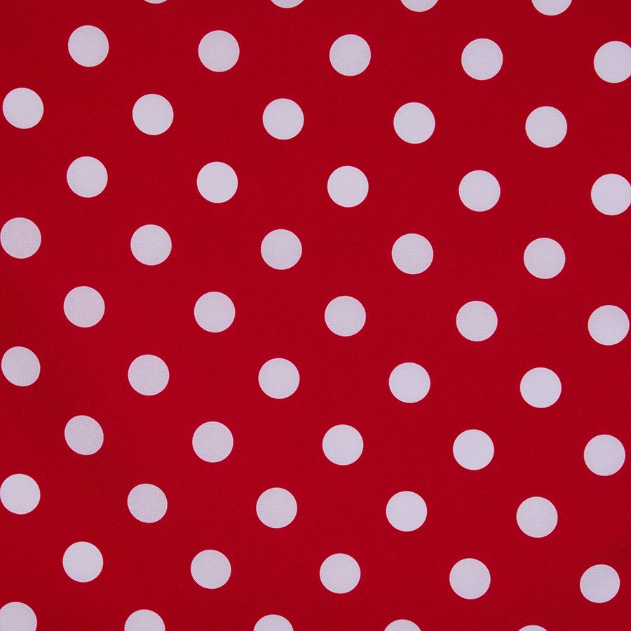 Specialty Polka Dots Red with White tablecloth